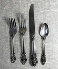 Wallace Grande Baroque Sterling Silver 4-Piece Place Setting (1941) – No Monogra