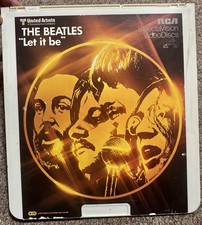 THE BEATLES in LET IT BE SELECTAVISION VIDEO DISC IN WORKING ORDER. 1981