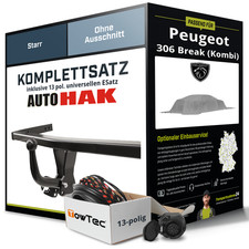 Anhängerkupplung starr für PEUGEOT 306 Break (Kombi) +E-Satz NEU PKW