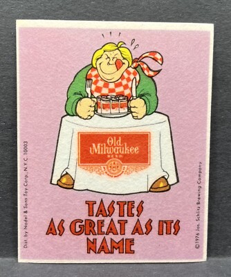 1976 Old Milwaukee Beer Iron-On Patch Unused Tastes As Great As Its Name Schlitz
