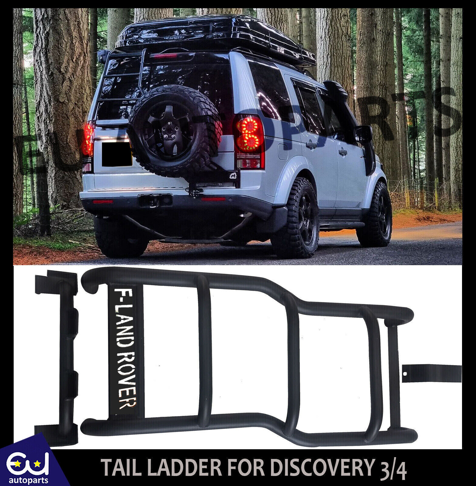 LAND ROVER REAR DOOR ROOF RACK ACCESS LADDER FOR DISCOVERY 3 AND 4