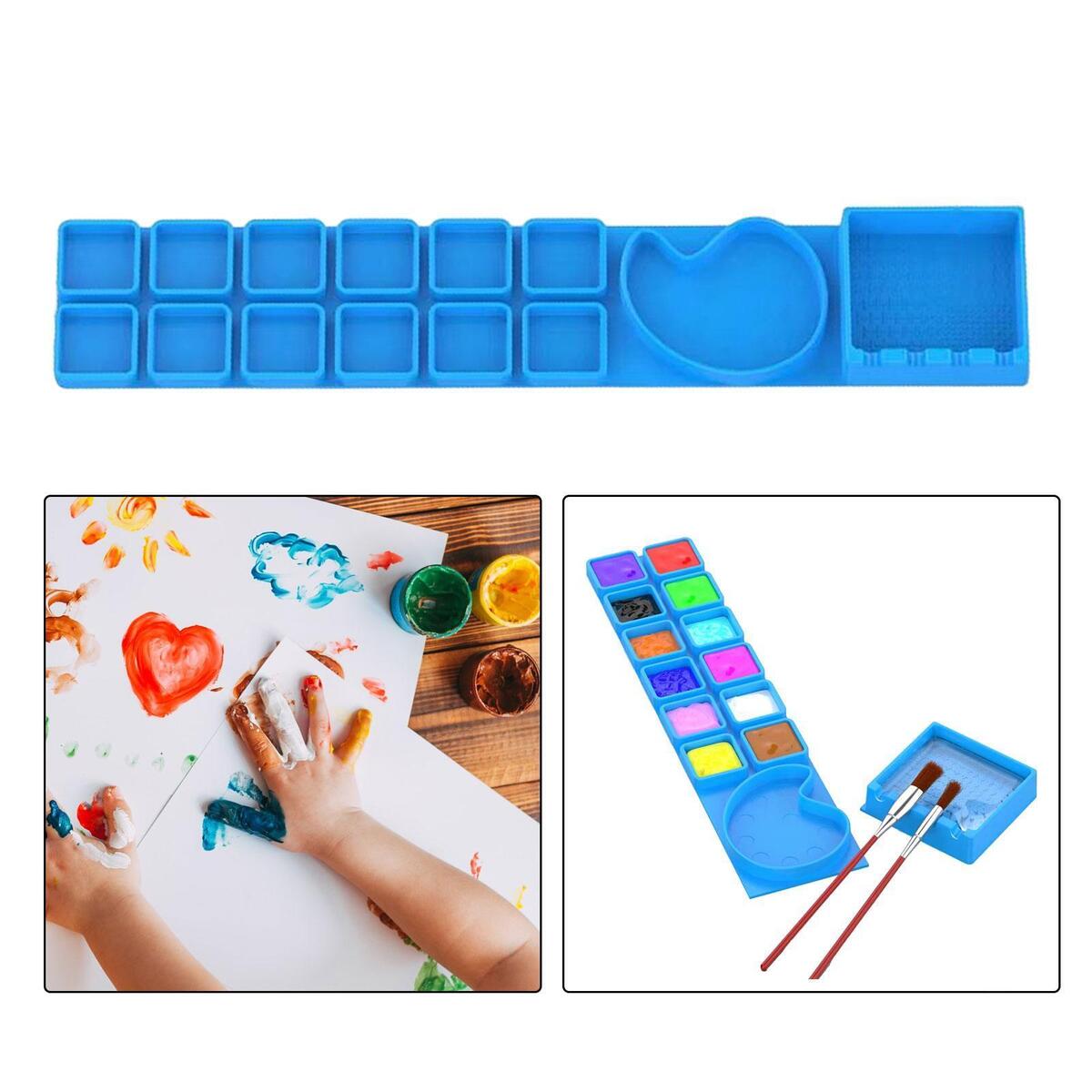 Silicone Paint Palette for Kid Paint Plate for Art Acrylic Paint Watercolor