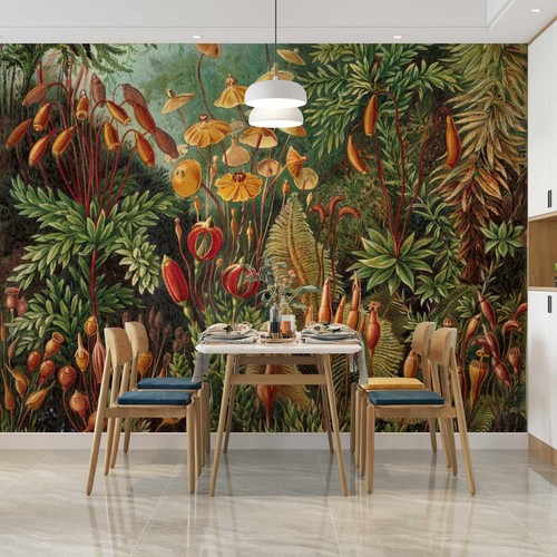 Tropical Exotic Jungle wall mural Vintage Self-adhesive or Regular art wallpaper - Picture 8 of 12