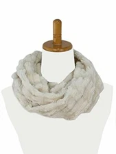 Faux Infinity Scarf for Women, Super Soft, Stretchy and Lightweight