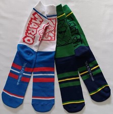 Men's Nintendo Super Mario Luigi 2 Pair Socks 2022 HTF NWOT