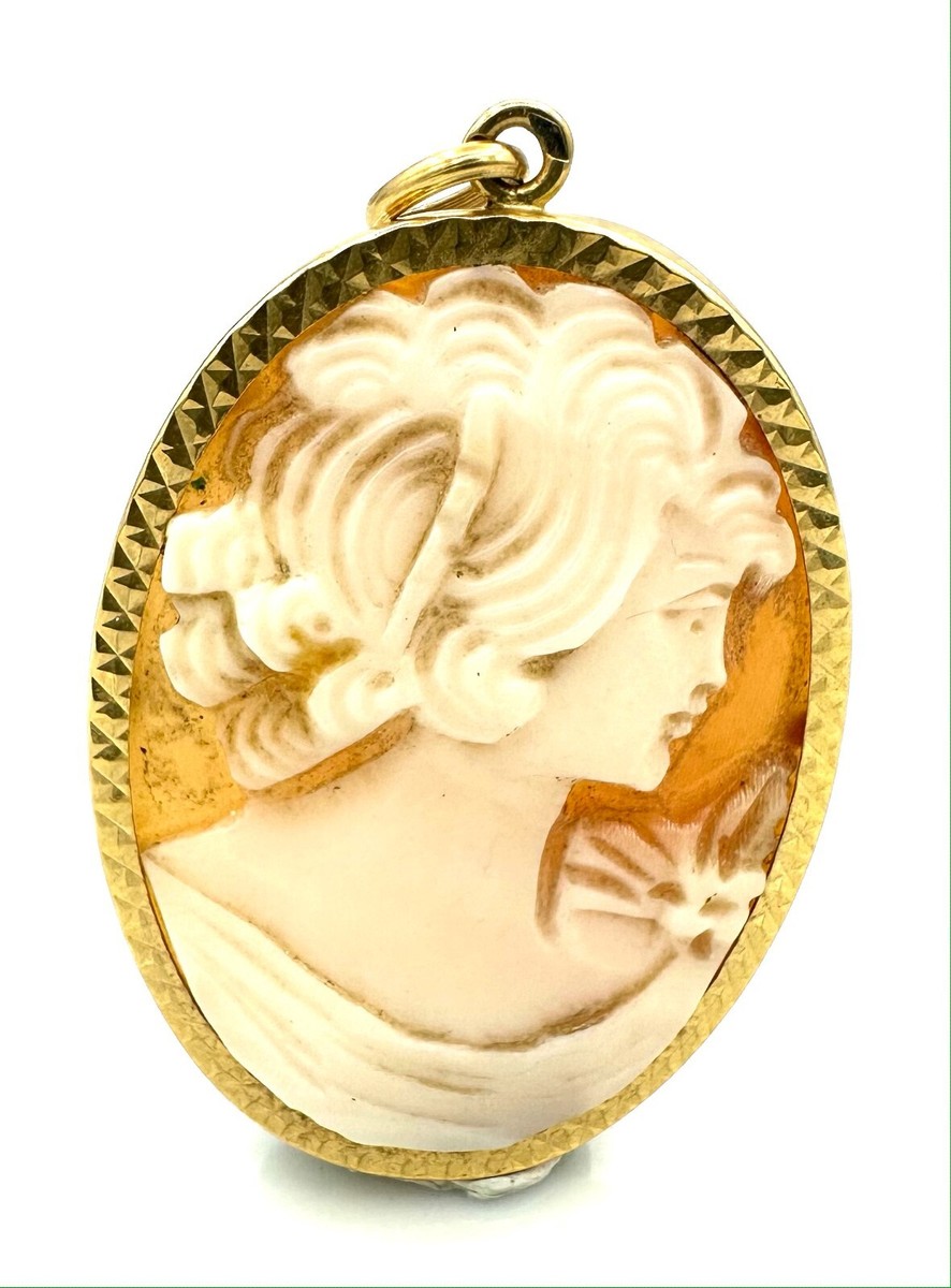 Pendentif Camée En Or 18 Carats – Magnifique Bijou Ancien, 5,06 Grammes