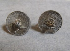 Vintage Mexican Sombrero Silver Earrings