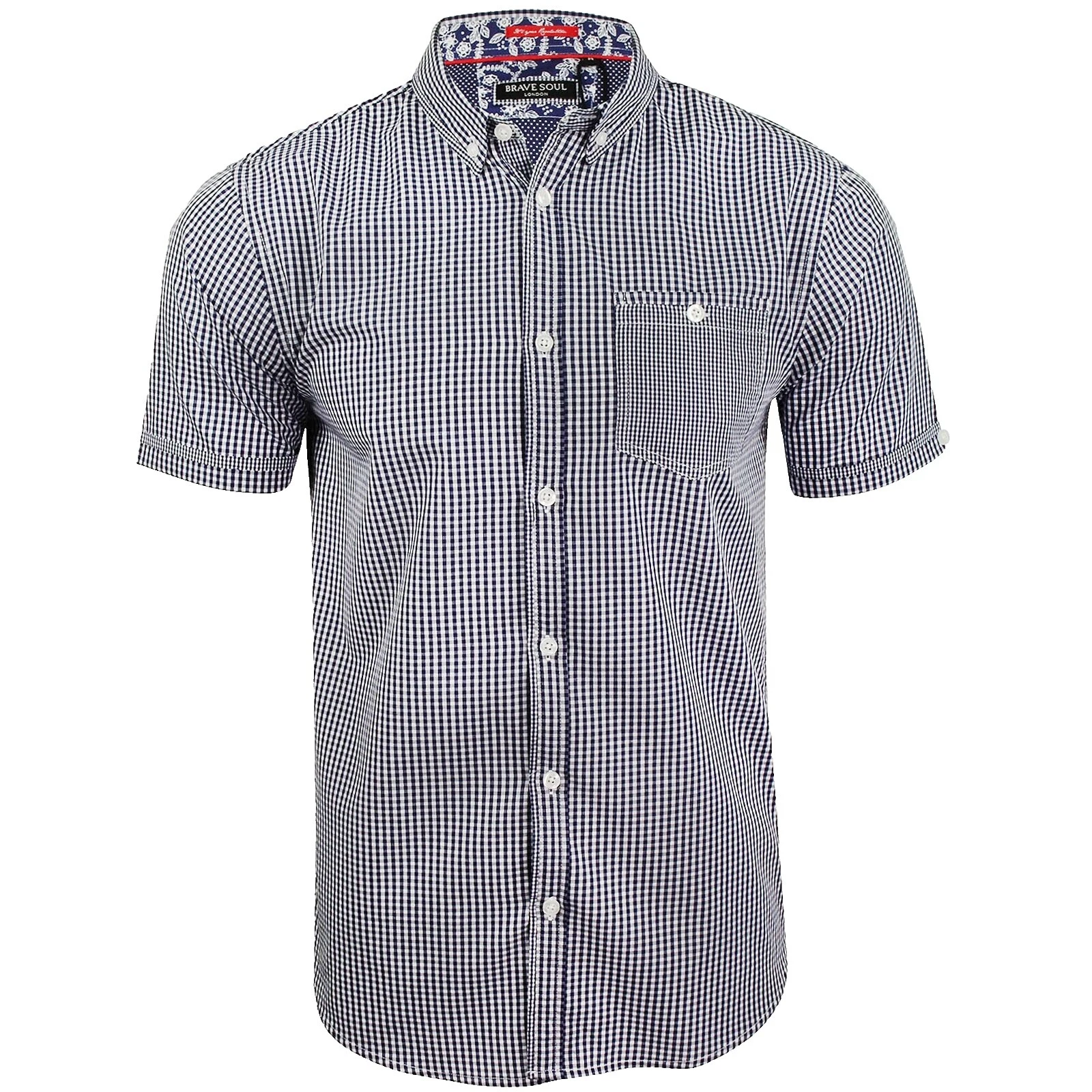 Botón informal algodón Brave Soul-Down Shirts for Men