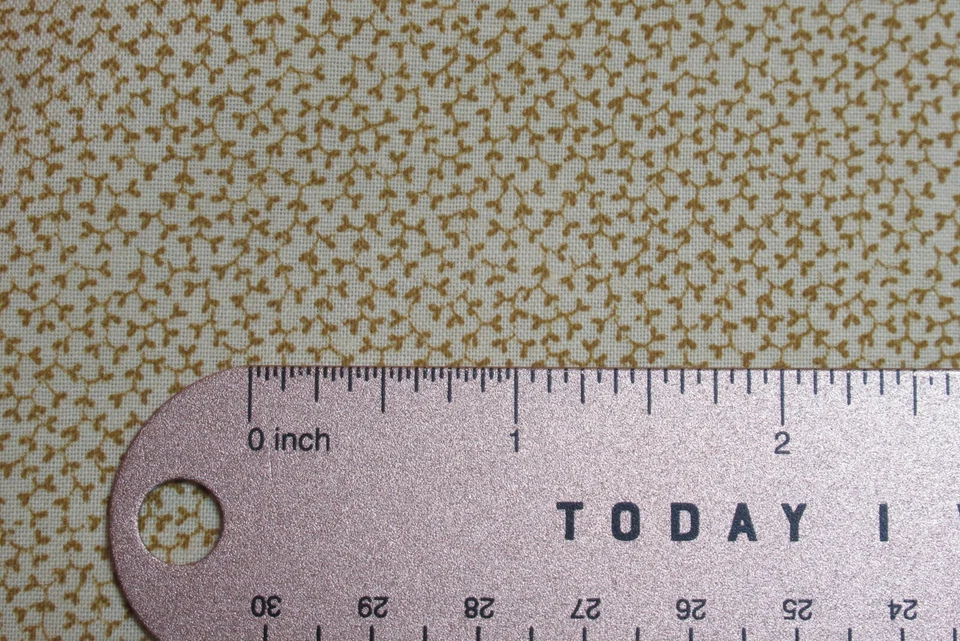 Tela MARCUS BROTHERS 100% Algodón SÓLIDOS ESTAMPADOS YARDAS Marrón y Ruse sobre Amarillo Foto 3 de 4