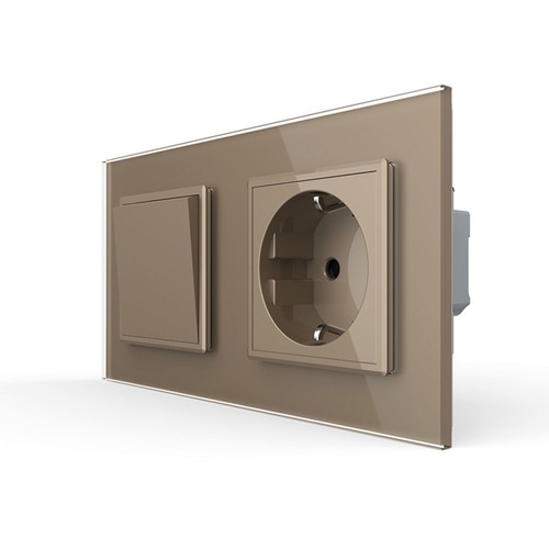 LIVOLO Wippe Glas Lichtschalter Steckdosen Taster Dimmer Kreuz-/ Wechselschalter - Bild 90 von 192
