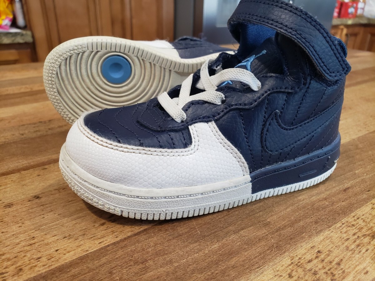 Nike Air Jordan Boys AJF 12 Sneakers Blue White 407279-401 Mid Top 