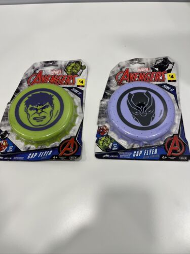 Marvel Avengers & Spiderman Cap Flyers Lot of 2 - Picture 1 of 3
