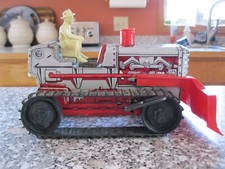 Marx Bulldozer Tractor with Driver Wind-Up