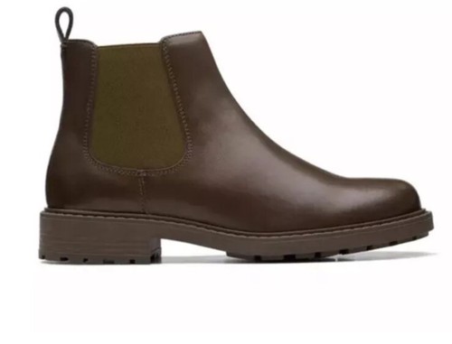 CLARKS ORINOCO 2 LANE Ladies DARK OLIVE PULL ON CHELSEA BOOTS UK 3 D EU 35.5. - Picture 2 of 5