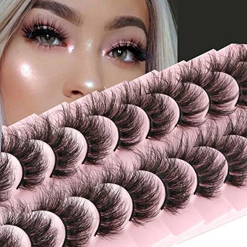 19Mm False Eyelashes Faux Mink Lashes Pack 3D Dramatic Long Thick