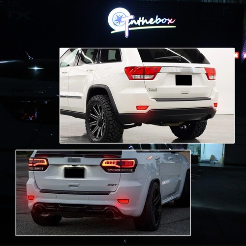 For Jeep Grand Cherokee 2011-2021 Red LED Rear Reflector Turn Singal Tail Lights - Picture 11 of 12