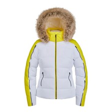 Spyder Women's Jacket Gtx Infiniun White And Yellow Size 4