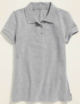 Old Navy Uniform Short-Sleeve Pique Polo for Girls LOT OF TWO