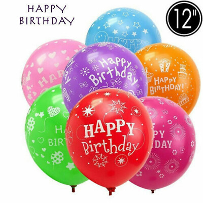 Mix Happy Birthday Party Feier Latex bedruckt Luftballons Deko Geburtstag