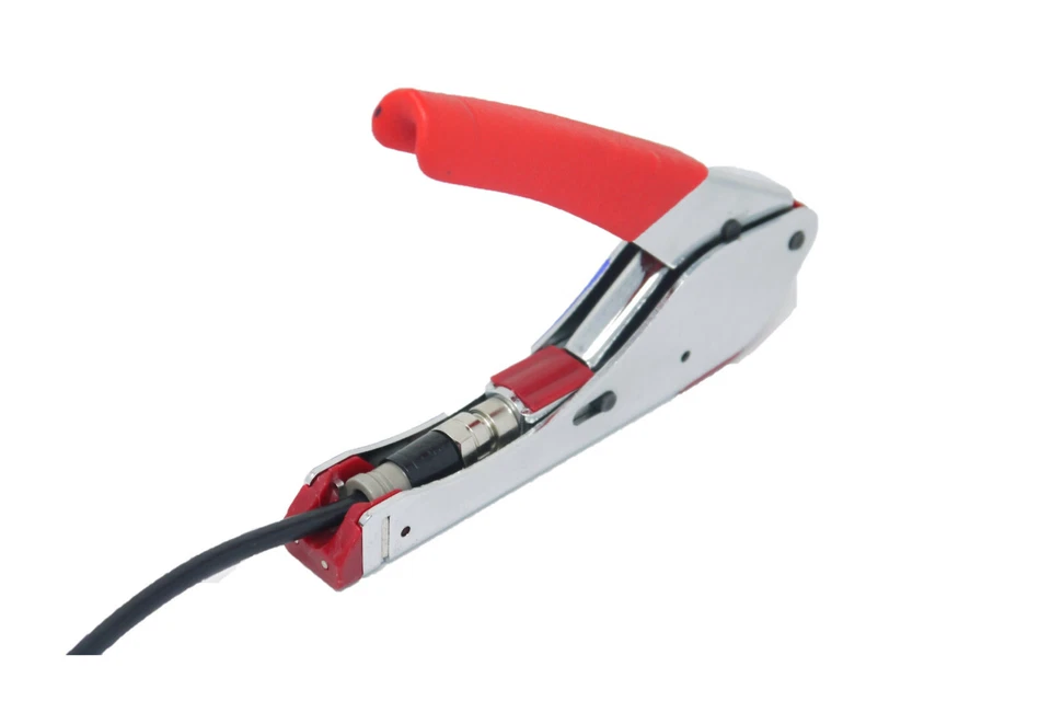 Compression Tool Coaxial cable Stripper Crimper 20 Connectors ct100 RG6 wf100 UK - Image 3 of 4