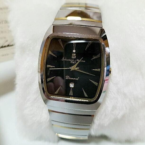 Watch Salvatore Marra Italy Diamond Black Dial Stainless Watch Salvatore Marra Italy Diamond Black Dial Stainless