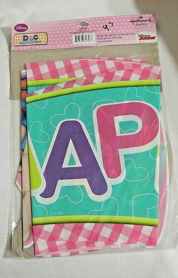 DOC McSTUFFINS 1- HAPPY BIRTHDAY BANNER - 5 FT. LONG --PARTY SUPPLIES - Image 2 of 2