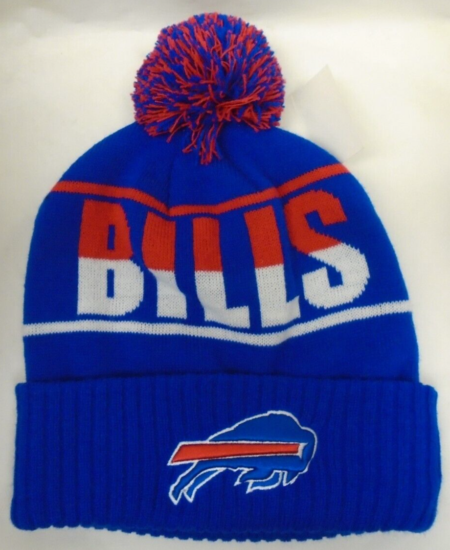 Buffalo Bills Starter Mens Sideline Beanie Knit Cap Beanie Pom