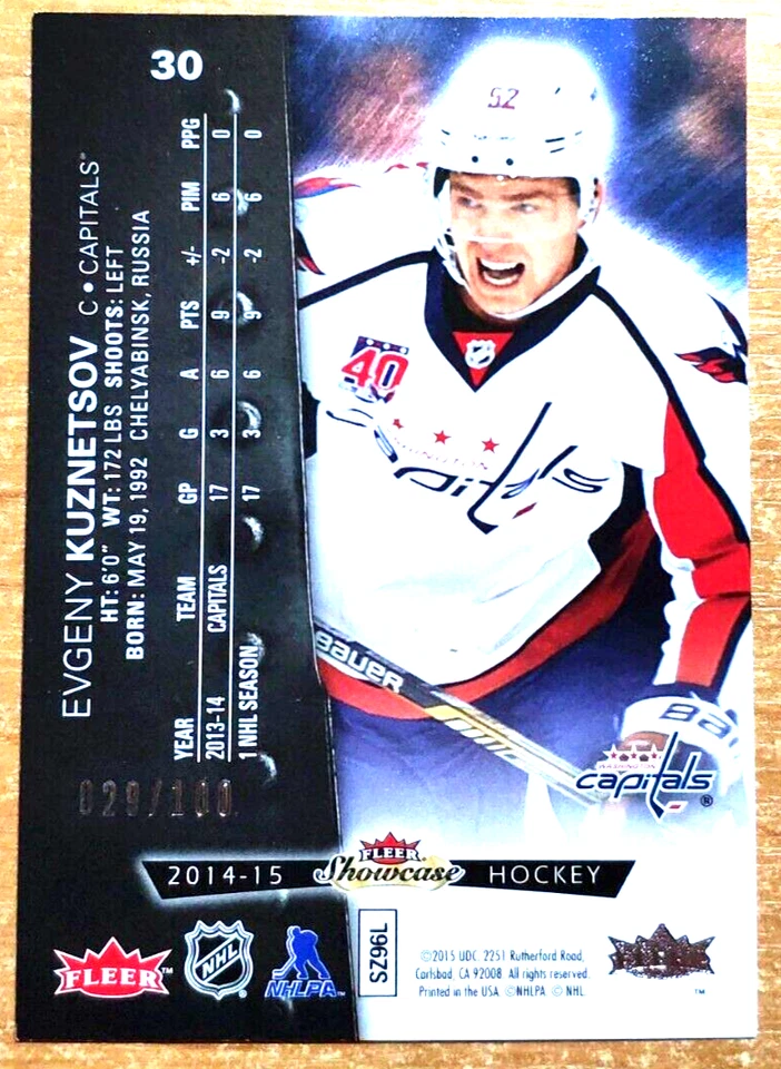 2014-15 Metal Universe Evgeny Kuznetsov Precious Metal Gems PMG Blue Rookie /25 - Image 2 of 2