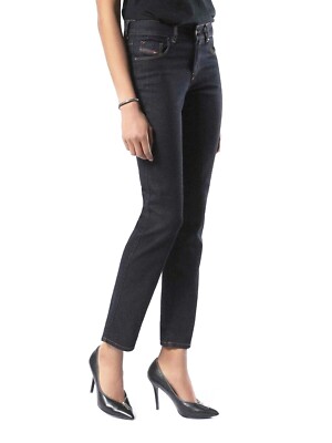 DIESEL Women s Sandy Regular Slim Straight Trousers   Dark Blue / 24