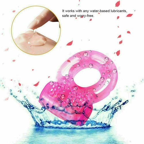 Vibrating Cock Penis Ring Cockring Set + Clitoral Stimulator Waterproof Silicone - Picture 5 of 8