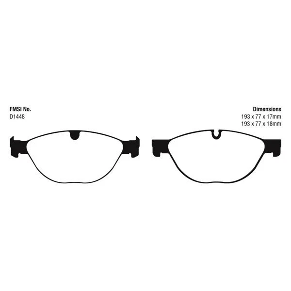 Pastillas de freno delanteras EBC DP32076C Redstuff cerámica bajo polvo para Jaguar XF 2010-2015 Foto 4 de 4