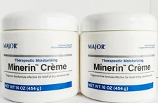 Major Minerin Creme for Dry Skin  (Compare to Eucerin) 16 oz each (2 Pack)