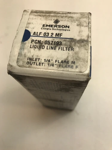 Emerson Liquid Line Filter PCN: 057193 ALF 03 2 MF Inlet 1/4" Flare M Outlet