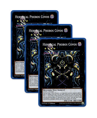 Yugioh! Heretical Phobos Covos INFO-EN045 (SR) 1st Ed 3x