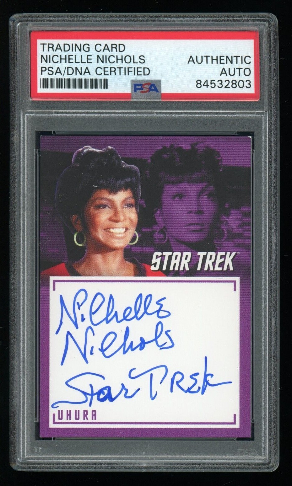Nichelle Nichols PSA/DNA Auto Uhura 2018 Rittenhouse Archives Signed "Star Trek"