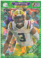 2021 Leaf Pro Set Metal #34 Green Cracked Ice 6/15 Rookie Jacoby Stevens Eagles