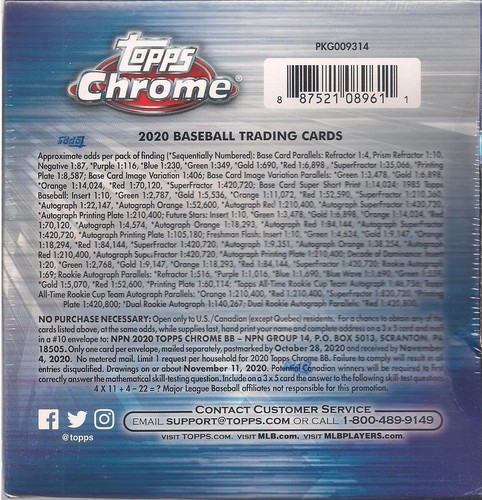 2020 Topps Chrome Baseball Factory Sealed Mega Box - 10 X-Fractors per Box - Picture 2 of 4
