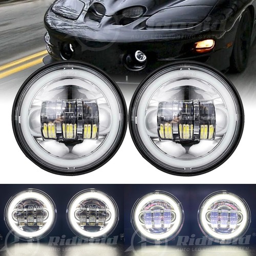 Feux De Brouillard Avant Halo LED 4,5 Pouces Pour Pontiac Firebird Trans Am 1993-2002 - Blanc Froid 6500K - IP68