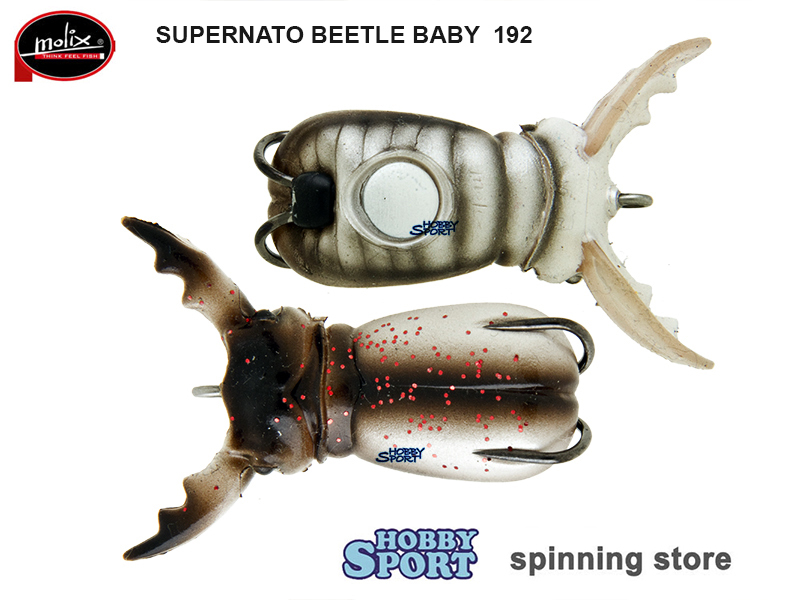SUPERNATO BEETLE BABY COLORE 192 WHITE BEETLE MOLIX 5,5 GR SPINNING BLACK BASS