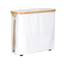 Collapsible Toilet Paper Holder/Organizer with Lid – Holds Up to 12 Regular Roll