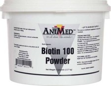 Animed Biotin 100 Powder Horse Supplement 5 Lb Null