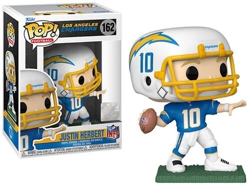 Justin Herbert Funko Pop! Vinyl Figure - Chargers #162 NFL  New In Box
