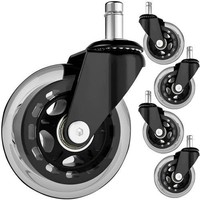 BüRostuhlrollen 5Er Set Gummi 11 Mm 75 Mm Leise FüR BüRostuhl Drehstuhl Leise