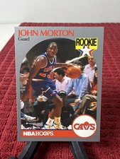 1990 NBA Hoops Basketball Card #77 John Morton Cleveland Cavaliers Rookie. rookie card picture