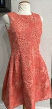 Calvin Klein Coral Women's Dress A-Line Holidays Christmas Thanksgiving
