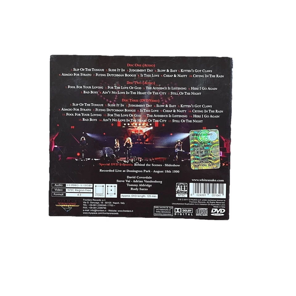Whitesnake Live at Donington 1990 Deluxe 2CD/DVD 2011 Frontiers Import OOP RARE - Image 2 of 4