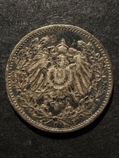 1905 Germany  ½ Mark 0.900 Silver 2.7g