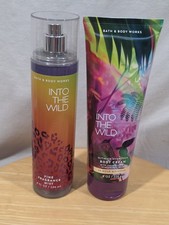 Bath Body Works Into The Wild Set Fine Fragrance Mist 8 oz Body Cream NEW