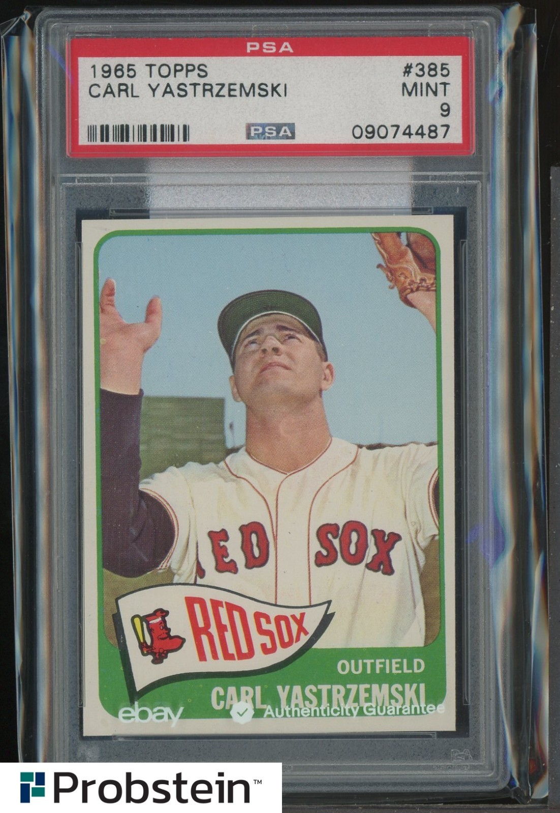 1965 Topps #385 Carl Yastrzemski Boston Red Sox RC Rookie HOF PSA 9 MINT