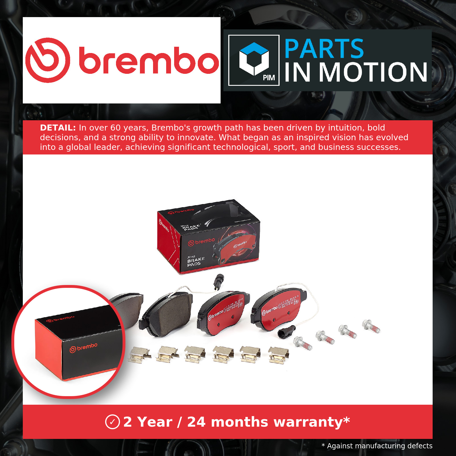 Brake Pads Set fits OPEL COMBO B05 1.3D Front 2012 on A13FD Brembo 1605267 New - Image 9